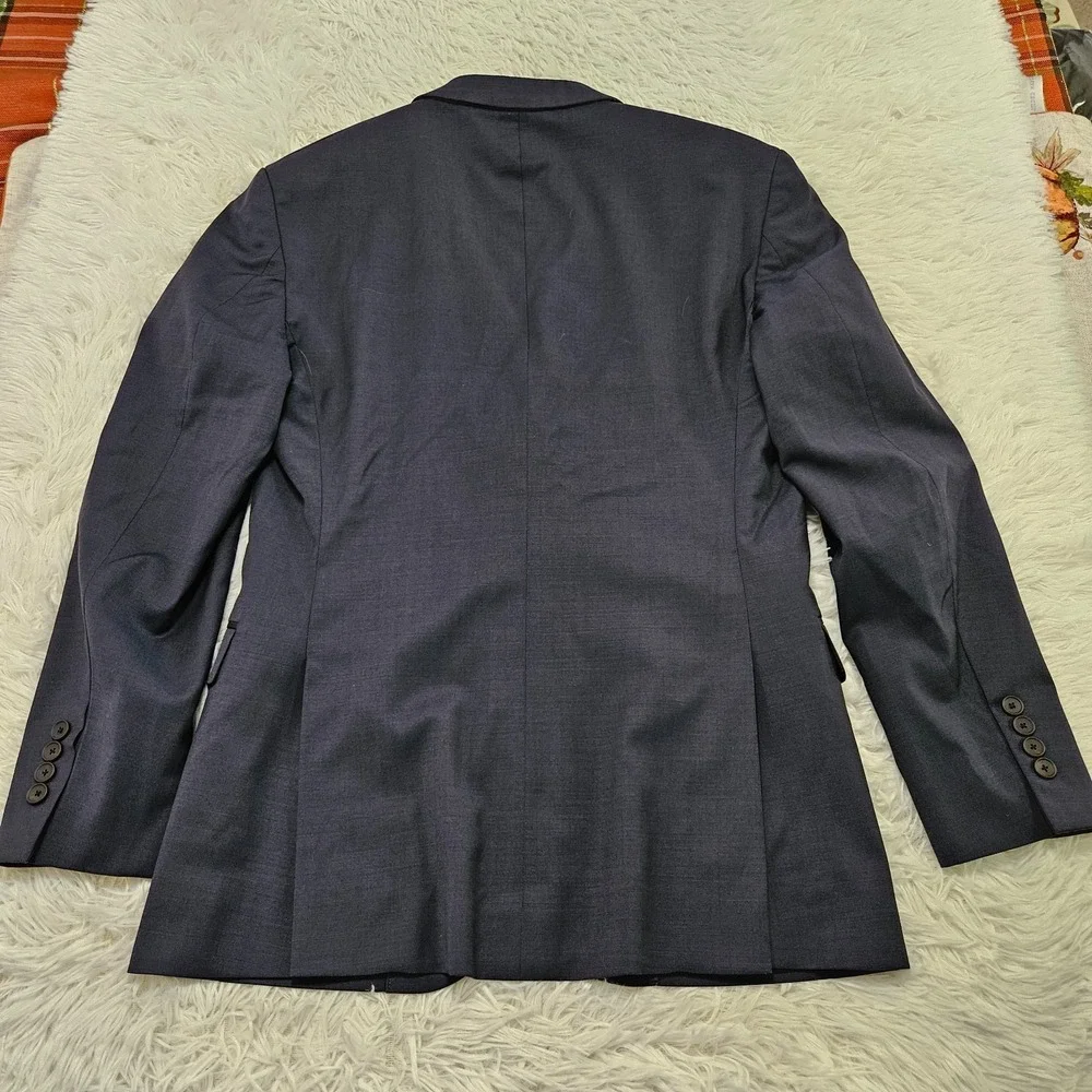 Jos. A. Bank Traveler Travel Tech Suit Mens 41R Slim Fit Navy Blue Wool Blend